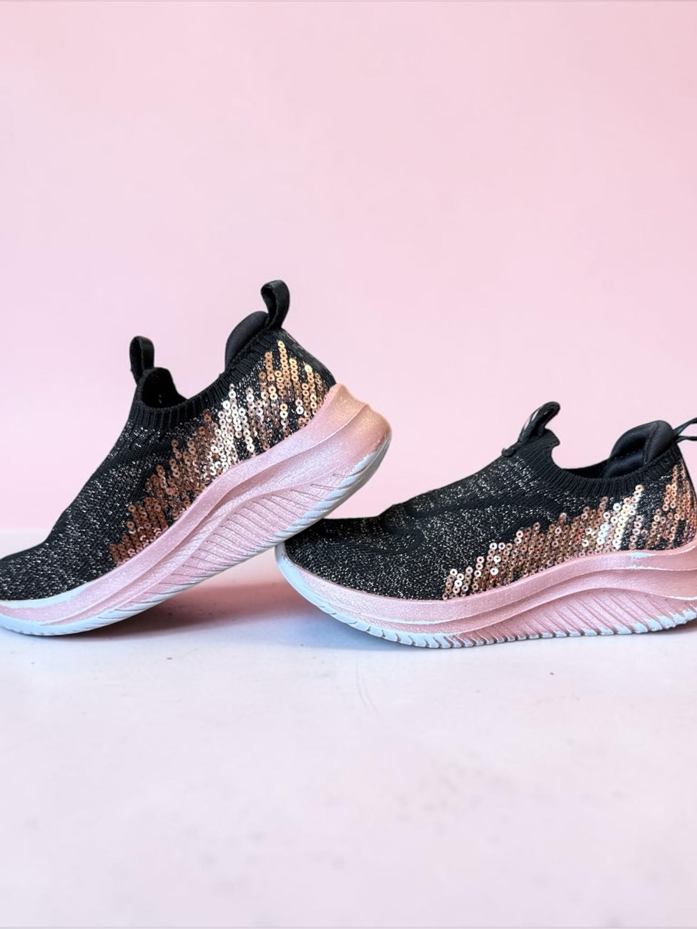 Skechers Girls Ultra Flex 3.0 All Things Sparkle Slip-On Shoes Size 11 Kids